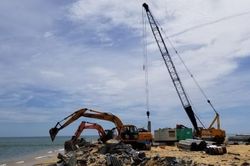 Kinh tế Xây dựng - Giao thông Tiến độ cảng cá Tư Hiền sau hơn nửa năm thi công