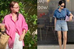 6 mẫu áo diện với quần short trẻ trung từ dạo phố đến đi biển