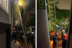 Cứu 4 người trong một gia đình thoát khỏi đám cháy lúc rạng sáng