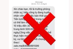 Người dân cảnh giác với tin nhắn rác lừa đảo tuyển dụng việc làm