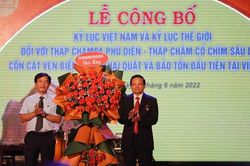 Tháp Chăm Phú Diên xác lập kỷ lục thế giới
