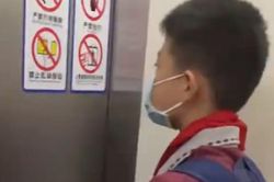 Cậu bé 'chạy thục mạng' khi tình cờ chạm trán nhân vật này trong thang máy
