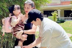 Đông Nhi hé lộ khoảnh khắc hài hước của con gái trong ngày đầu tới trường