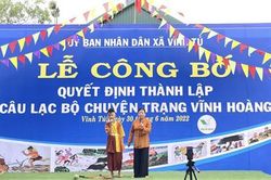 Thành lập Câu lạc bộ Chuyện Trạng Vĩnh Hoàng