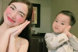 Bé Bo lên đồ vest cực bảnh bao hộ tống Hòa Minzy đi diễn, ra dáng 'trụ cột gia đình' lắm rồi!