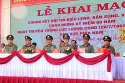 Chính trị - Xã hội Pháp luật - Cuộc sống Khai mạc Chung kết hội thi Điều lệnh, bắn súng, võ thuật Công an Nhân dân khu vực phía Nam