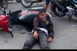 Trộm xe bỏ chạy, gặp nạn bị thương nặng