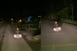 Tài xế soi đèn 'hộ tống' người phụ nữ qua đèo vắng