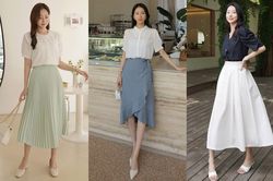 13 công thức diện chân váy dài nhẹ mát, chống nắng tốt cho nàng công sở