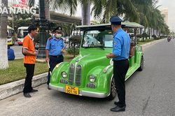 Xe điện 4 bánh chở người phải đăng kiểm tại địa phương hoạt động