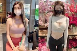 Đỏ mặt hot girl 'thả rông', diện đồ tập phản cảm đi khắp nơi
