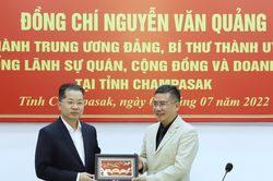 Lãnh đạo thành phố thăm Tổng Lãnh sự quán Việt Nam tại Pakse (tỉnh Champasak, Lào)