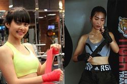 Ngắm Khả Ngân cực 'ngầu' trên sàn tập boxing