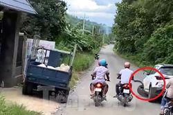 Ô tô văng lốp sau tai nạn, cô gái vẫn lái xe bỏ chạy gây xôn xao