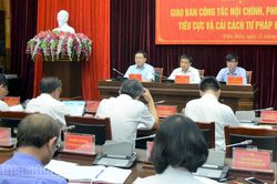 Giao ban công tác nội chính, phòng, chống tham nhũng tiêu cực và cải cách tư pháp