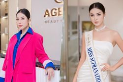 Tô Diệp Hà gặp gỡ Hoa hậu Siêu quốc gia 2013 tại Hà Nội