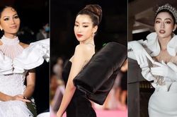 Dàn Hoa hậu Việt lộng lẫy với váy tạo khối 3D: Lương Thùy Linh, H'Hen Niê đẹp tựa 'nữ thần băng giá'