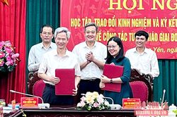 Sơn La ký kết chương trình phối hợp công tác tuyên giáo với tỉnh Hưng Yên