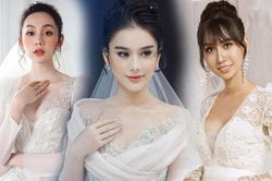Mỹ nhân chuyển giới diện váy cưới: Lâm Khánh Chi 'lồng lộn', Lynk Lee táo bạo với đầm xuyên thấu