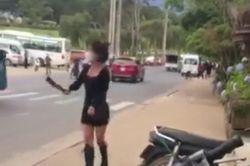 Công an làm rõ vụ người phụ nữ múa dao trên phố ở Đà Lạt