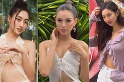 Mặc style áo xẻ khoe cơ bụng, Đỗ Thị Hà và Thùy Tiên khiến fan trầm trồ với vẻ nóng bỏng