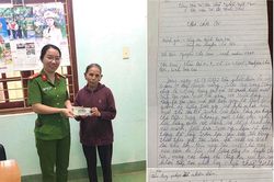 Cụ bà gửi thư cảm ơn Công an Chư Păh, tỉnh Gia Lai