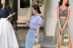 4 kiểu áo rất hợp để phối cùng chân váy lửng