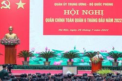 Thủ tướng Phạm Minh Chính dự Hội nghị Quân chính toàn quân 6 tháng đầu năm 2022