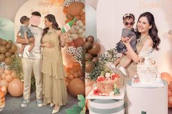 Phanh Lee ôm bụng bầu tổ chức sinh nhật 1 tuổi sang chảnh cho con gái