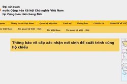 Đại sứ quán Đức cấp xác nhận nơi sinh để xuất trình cùng hộ chiếu