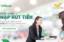 Khách hàng VPBank có thể nộp, chuyển, rút tiền tại 6.000 điểm bưu điện Vietnam Post