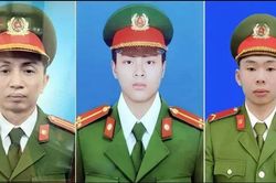 Cấp bằng 'Tổ quốc ghi công' cho 3 chiến sĩ công an hy sinh khi chữa cháy