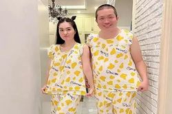 Chết cười chồng đại gia của Đoàn Di Băng mặc đồ ngủ của vợ