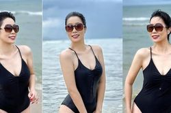 Á hậu Trịnh Kim Chi khoe dáng nuột nà với áo tắm ở tuổi ngũ tuần