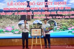 Mường Nhé đón nhận Bằng xếp hạng Di tích lịch sử Đồn Pháp
