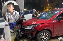 Tin mới nhất về vụ ô tô đâm cây xăng đường Láng - Hà Nội: Lái xe uống rượu tại sinh nhật bạn