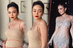 Netizen đặt nghi vấn Mâu Thủy mang thai vì lộ bụng to sau khi nhận lời cầu hôn bạn trai