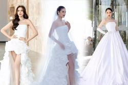 Khi hoa hậu đụng hàng váy cưới: Đỗ Thị Hà liệu có vượt mặt 'queen quốc dân' Phạm Hương, Hương Giang?