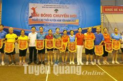 Giải bóng chuyền hơi người cao tuổi huyện Hàm Yên năm 2022