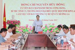Đồng chí Bí thư Tỉnh ủy làm việc tại huyện Mường La