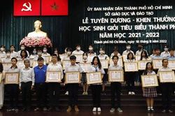 TP HCM tuyên dương 488 học sinh giỏi tiêu biểu