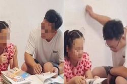 Bố siêu giỏi dạy con học kém, tức giận đến mức...đập tường