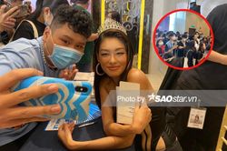 Fan meeting Á hậu Thảo Nhi Lê: Dòng người 'rồng rắn lên mây', mang bánh tráng muối tôm đến tặng nàng Hậu