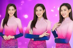 Đỗ Thị Hà khoe sắc với áo dài: Em xinh em đứng một mình cũng xinh
