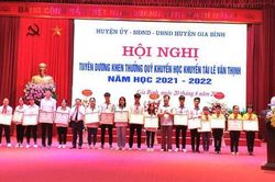 Bắc Ninh: Trao thưởng Quỹ Khuyến học, khuyến tài Lê Văn Thịnh