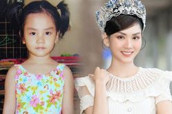 Hoa hậu Mai Phương, á hậu Phương Nhi khoe ảnh hồi nhỏ, fan kiểu: Như này bảo sao ko đăng quang