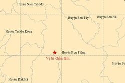2 trận động đất liên tiếp tại Kon Tum, vùng giáp ranh Quảng Nam bị rung chấn mạnh