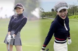 Thời trang golf của Quỳnh búp bê Phương Oanh: Kín mít nhưng vẫn quyến rũ lạ thường