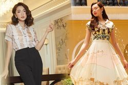 Hoa hậu Thùy Tiên và bạn gái cũ Văn Đức thả dáng với đầm công sở: Ai 'chặt' ai?