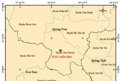 Động đất 3,0 độ Richter tại khu vực miền núi Quảng Nam